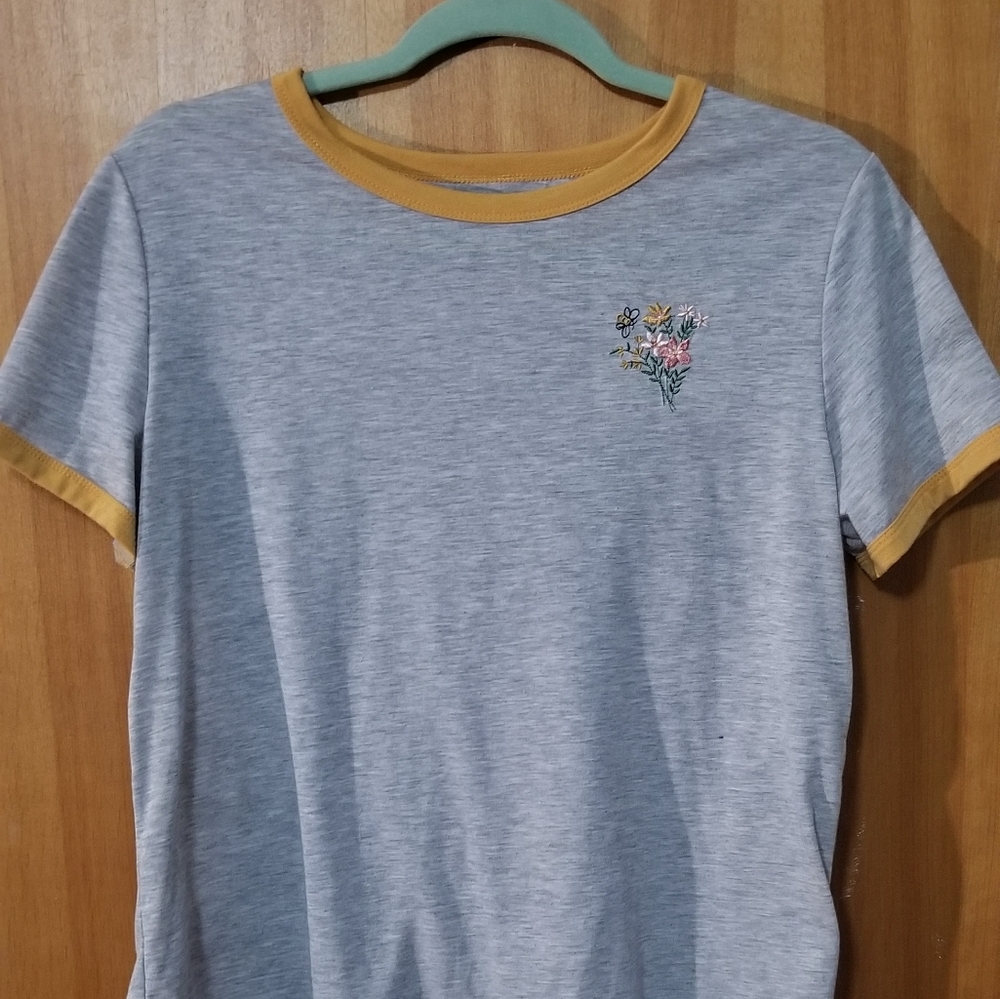 Gray Embroidered shirt